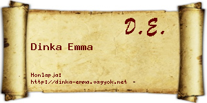 Dinka Emma névjegykártya