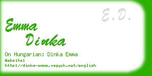 emma dinka business card